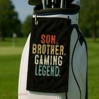 Son Brother Gaming Legend Meaningful Gift Golf Towel thumb 2