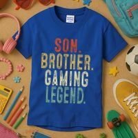 Son Brother Gaming Legend Meaningful Gift Kids T-Shirt thumb 3