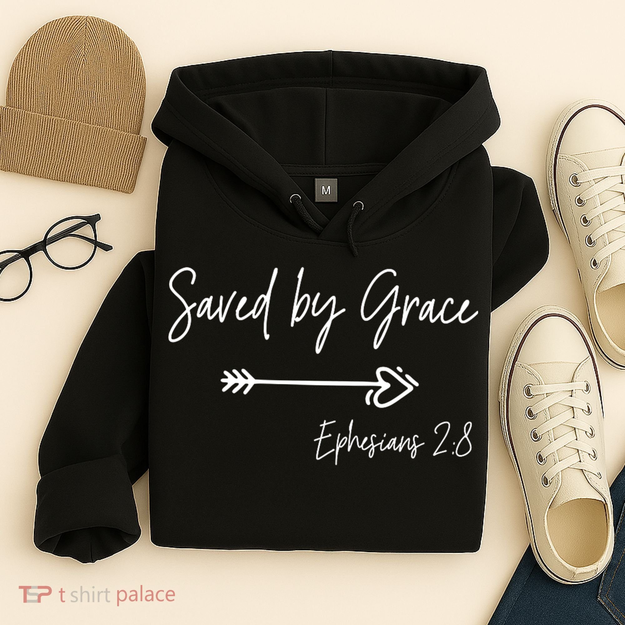 Saved By Grace Ephesians Scripture Christian Bible Verse Hoodie