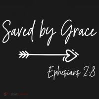Saved By Grace Ephesians Scripture Christian Bible Verse Long Sleeve Shirt thumb 2