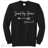 Saved By Grace Ephesians Scripture Christian Bible Verse Sweatshirt thumb 0