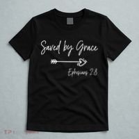 Saved By Grace Ephesians Scripture Christian Bible Verse T-Shirt thumb 5