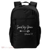 Saved By Grace Ephesians Scripture Christian Bible Verse Backpack thumb 0