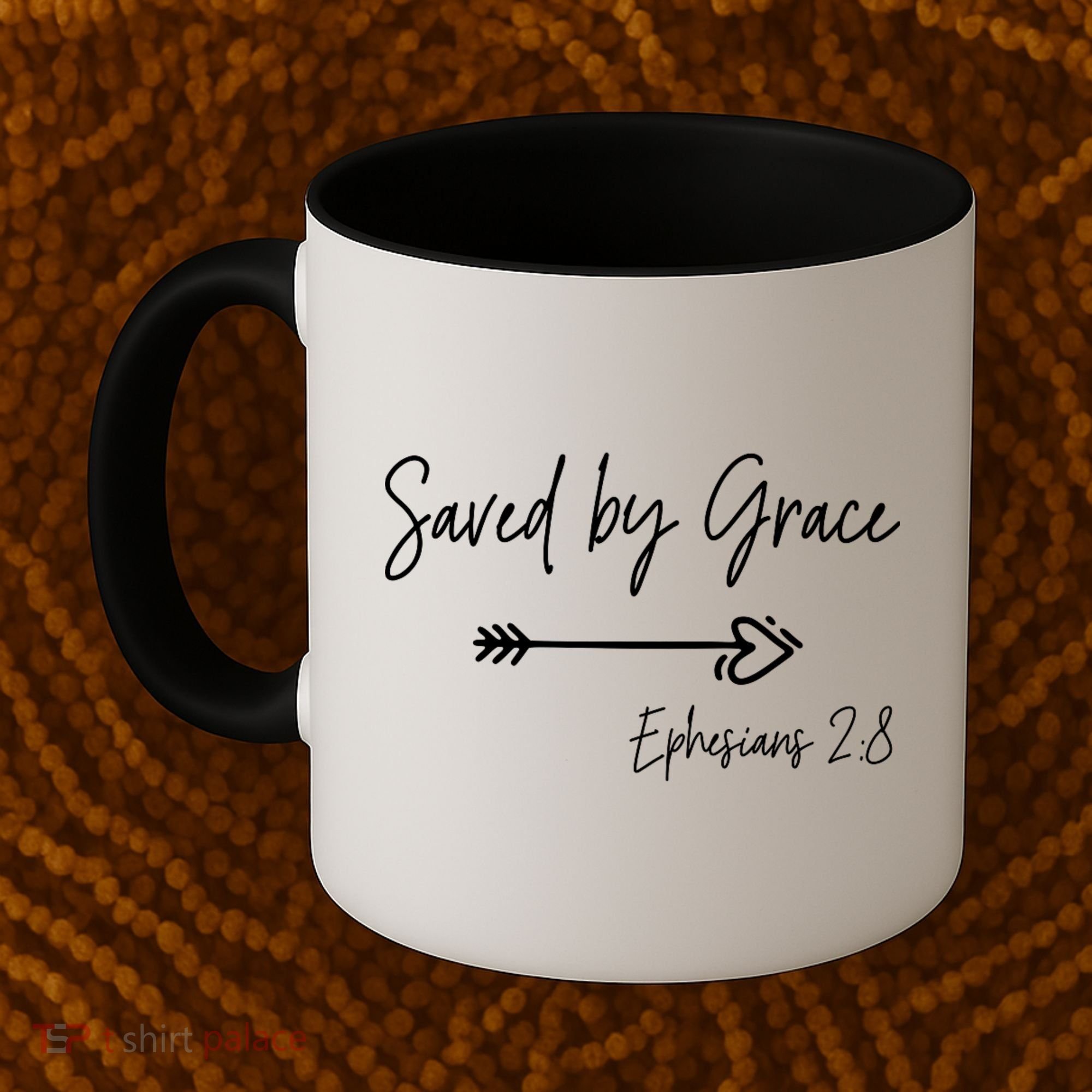 Saved By Grace Ephesians Scripture Christian Bible Verse Coffee Mug
