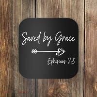Saved By Grace Ephesians Scripture Christian Bible Verse Coaster thumb 0