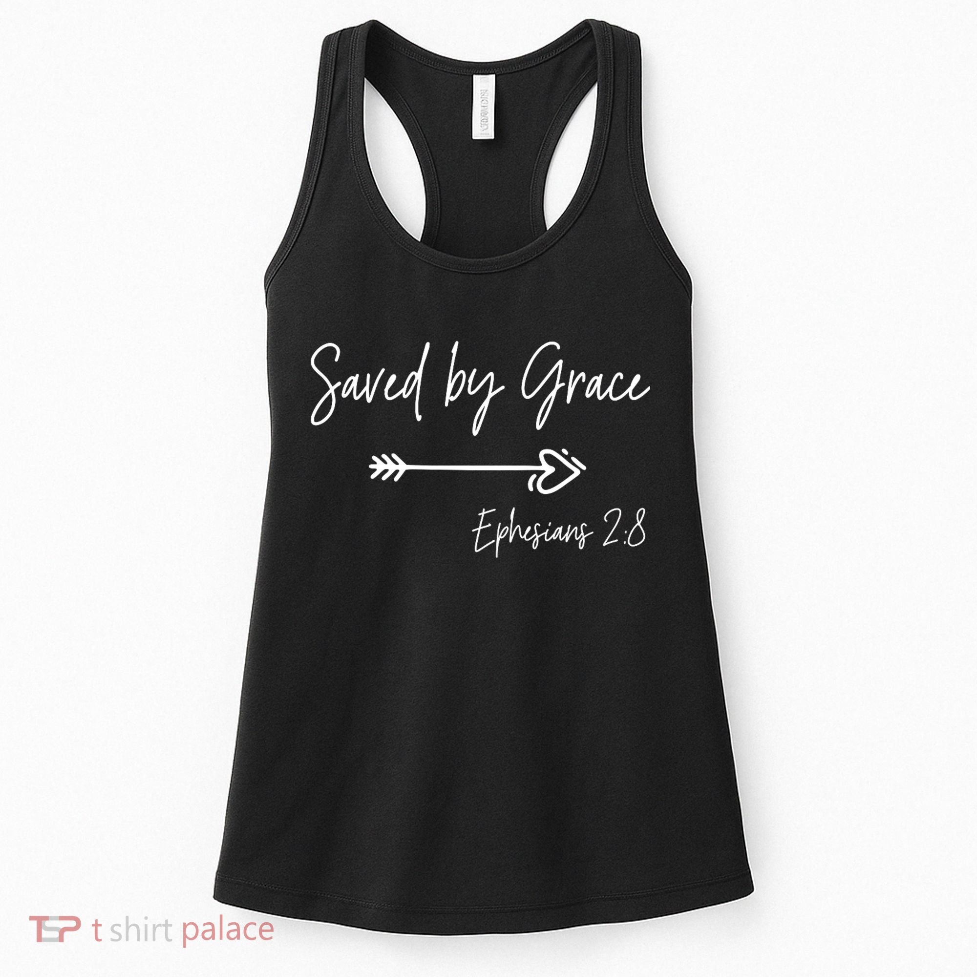 Saved By Grace Ephesians Scripture Christian Bible Verse Women's Tank Top