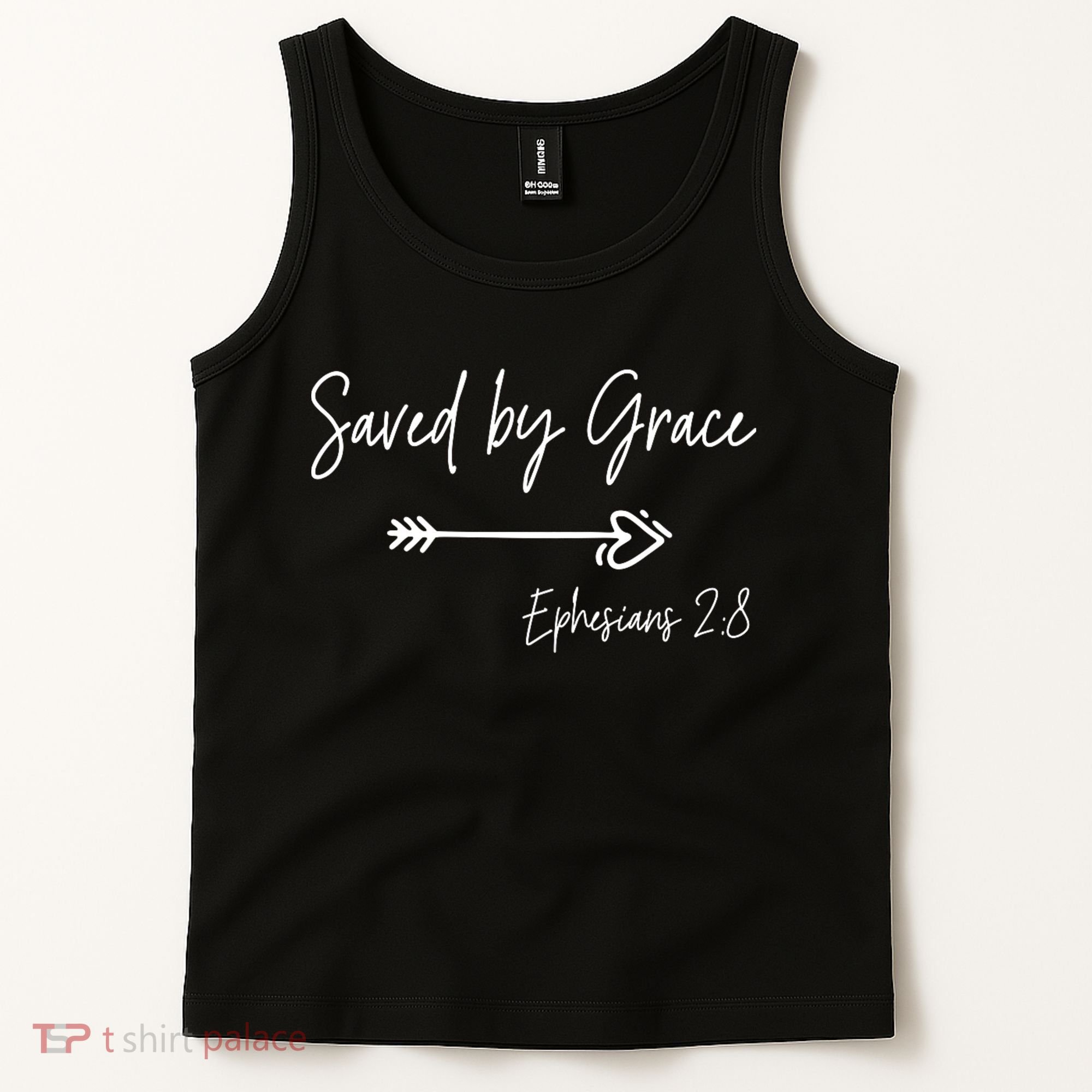 Saved By Grace Ephesians Scripture Christian Bible Verse Tank Top