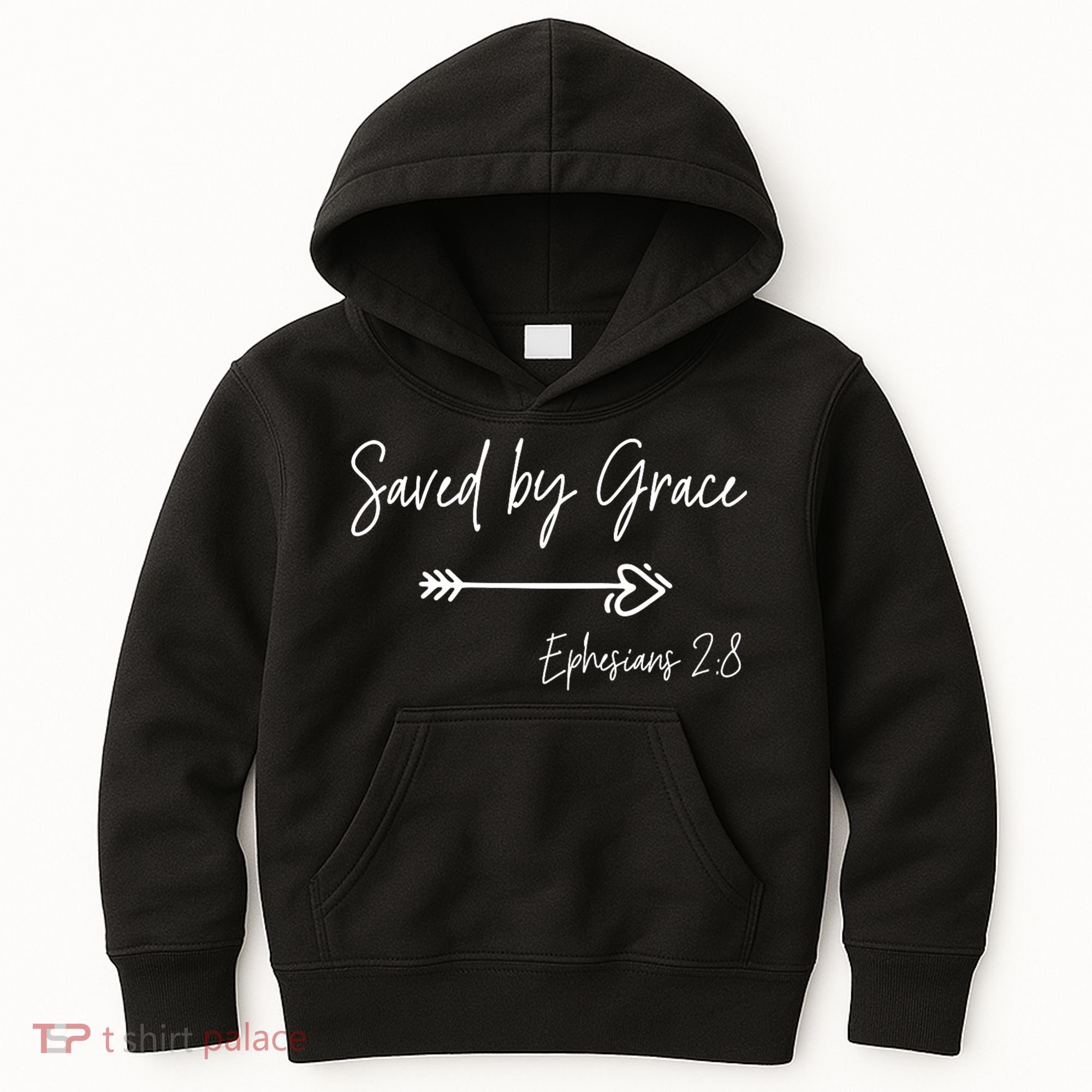 Saved By Grace Ephesians Scripture Christian Bible Verse Kids Hoodie