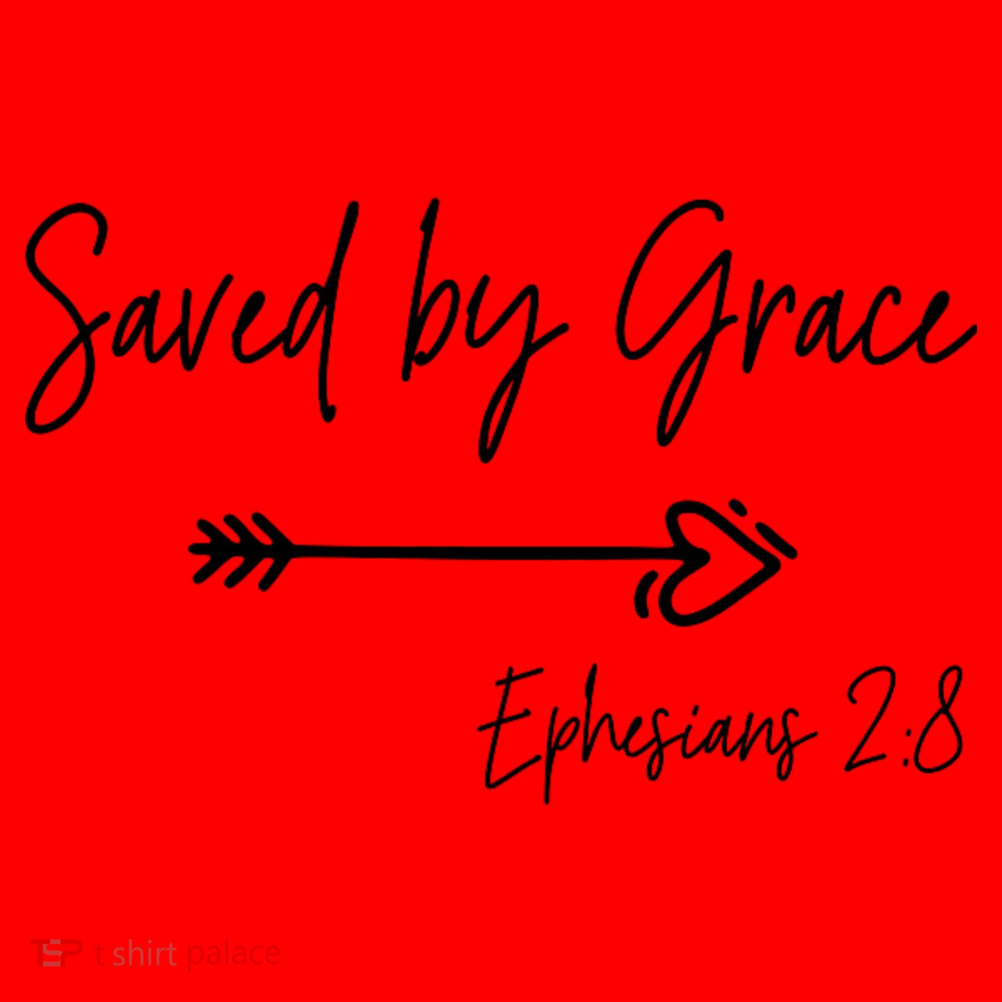Saved By Grace Ephesians Scripture Christian Bible Verse Santa Hat