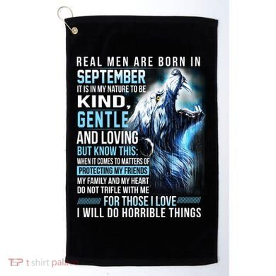 September Birthday Gift Golf Towel