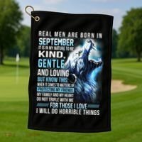 September Birthday Gift Golf Towel thumb 1