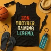 Son Brother Gaming Legend Gamer Gaming Tank Top thumb 4
