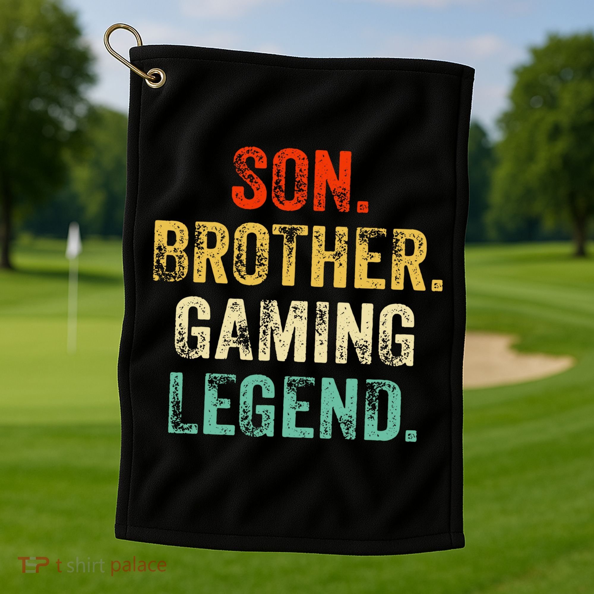 Son Brother Gaming Legend Gamer Gaming Golf Towel