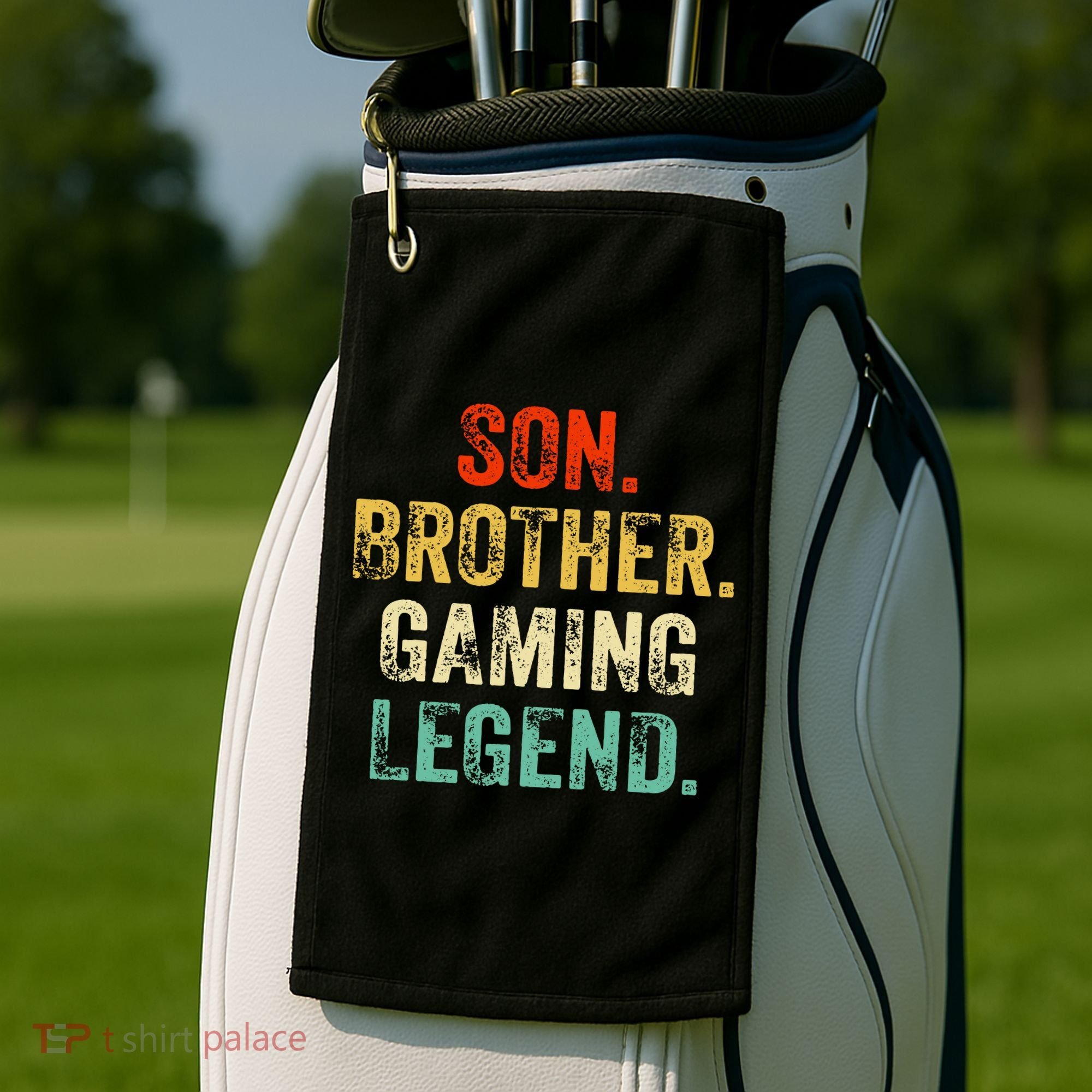 Son Brother Gaming Legend Gamer Gaming Golf Towel