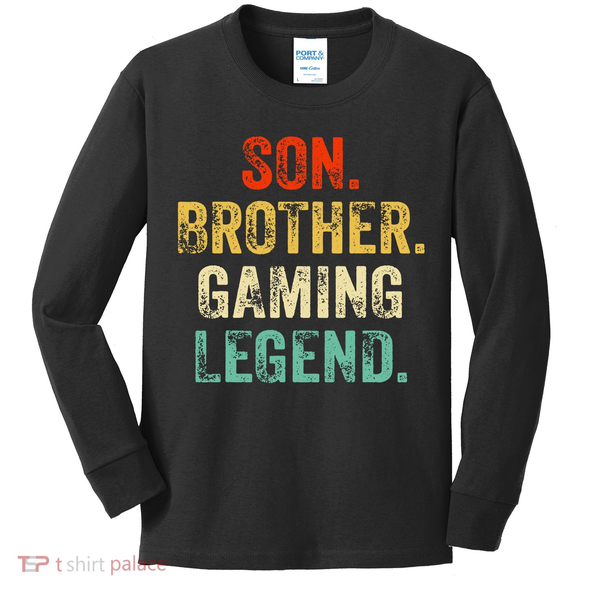 Son Brother Gaming Legend Gamer Gaming Kids Long Sleeve Shirt