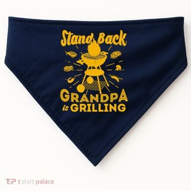 Stand Back Grandpa Is Grilling USA-Made Doggie Bandana