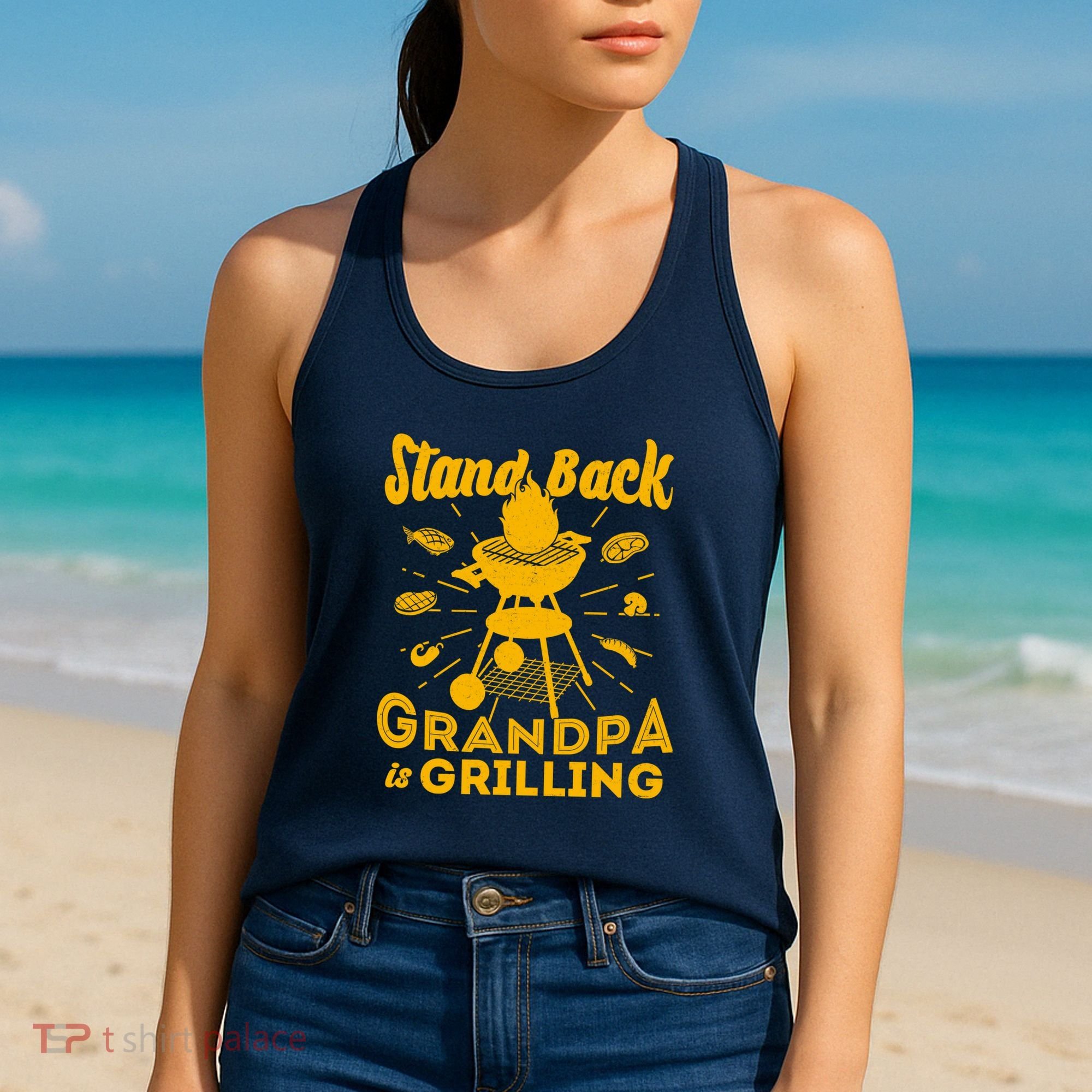 Stand Back Grandpa Is Grilling Women's Tank Top