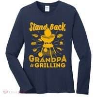 Stand Back Grandpa Is Grilling Women's Long Sleeve Shirt thumb 0