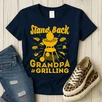 Stand Back Grandpa Is Grilling Women's T-Shirt thumb 3