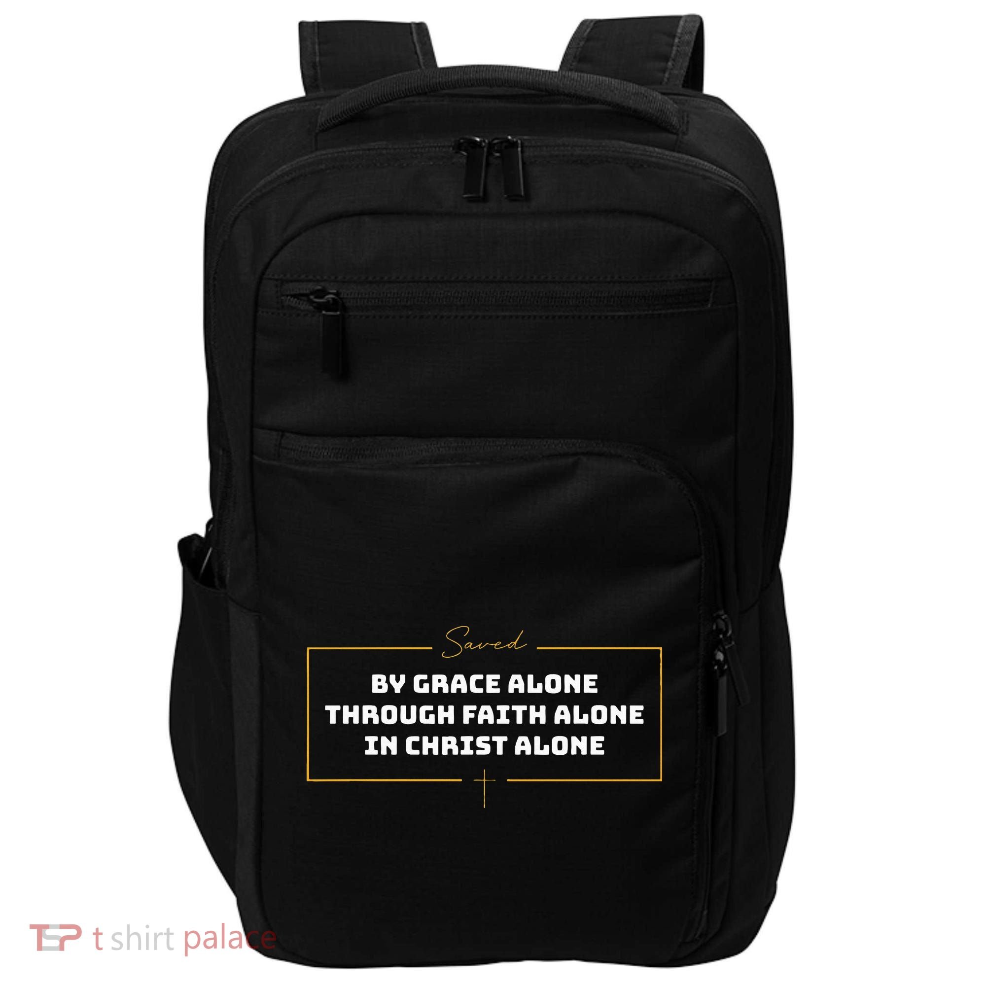 Saved By Grace Alone Solas Of Reformed Theology Christian Impact Tech Backpack