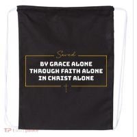 Saved By Grace Alone Solas Of Reformed Theology Christian Drawstring Bag thumb 0