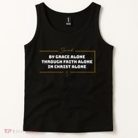 Saved By Grace Alone Solas Of Reformed Theology Christian Tank Top thumb 2