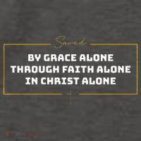 Saved By Grace Alone Solas Of Reformed Theology Christian Vector Backpack thumb 2