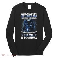 September Birthday Gifts Don't Mess With A September Man Long Sleeve Shirt thumb 0