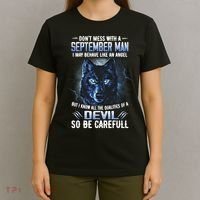 September Birthday Gifts Don't Mess With A September Man T-Shirt thumb 4