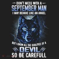 September Birthday Gifts Don't Mess With A September Man Golf Towel thumb 3