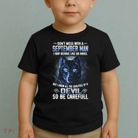 September Birthday Gifts Don't Mess With A September Man Toddler T-Shirt thumb 2