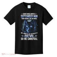 September Birthday Gifts Don't Mess With A September Man Kids T-Shirt thumb 0