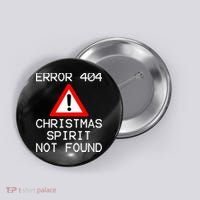 Scrooge Bah Humbug Error 404 Anti Christmas Spirit Button thumb 0