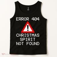 Scrooge Bah Humbug Error 404 Anti Christmas Spirit Tank Top thumb 2