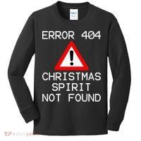Scrooge Bah Humbug Error 404 Anti Christmas Spirit Kids Long Sleeve Shirt thumb 0