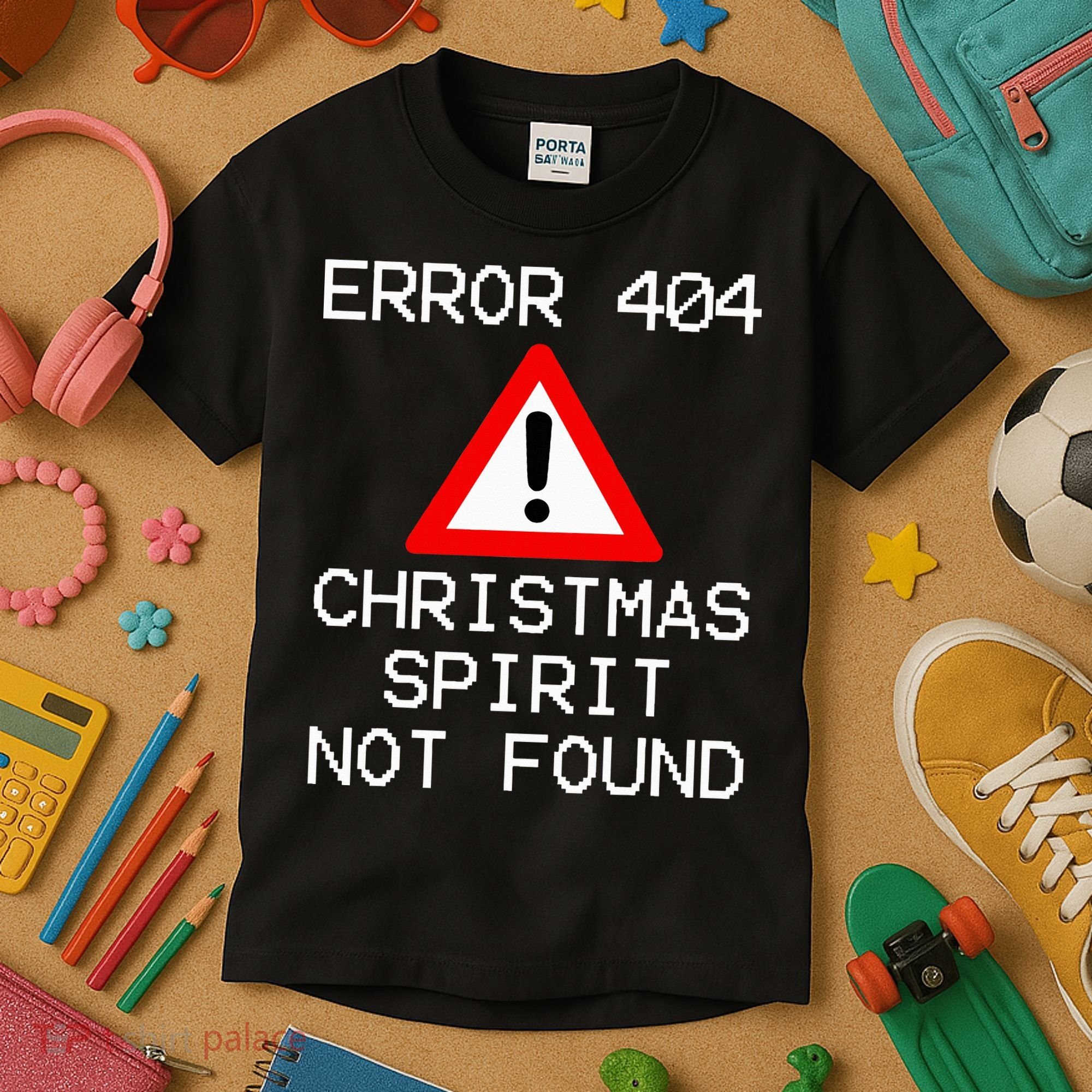 Scrooge Bah Humbug Error 404 Anti Christmas Spirit Kids T-Shirt