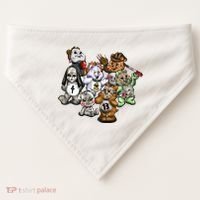 Scare Bears Halloween Creepy USA-Made Doggie Bandana thumb 0