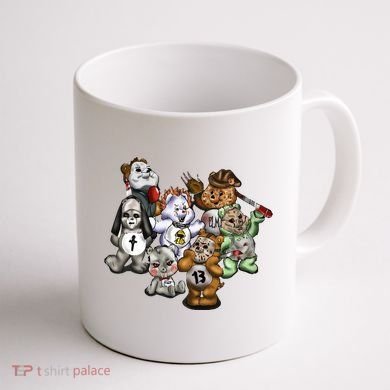Scare Bears Halloween Creepy Coffee Mug back
