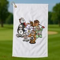 Scare Bears Halloween Creepy Golf Towel thumb 1
