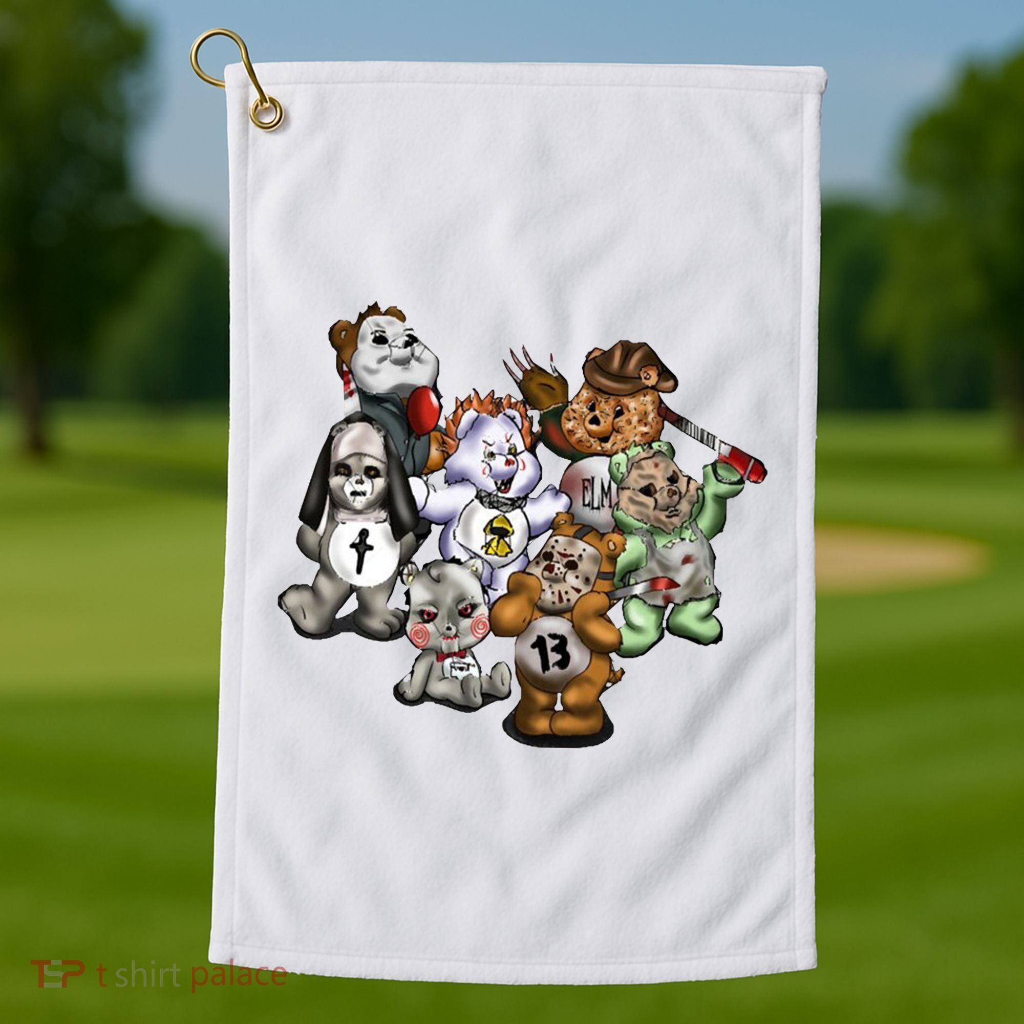 Scare Bears Halloween Creepy Golf Towel