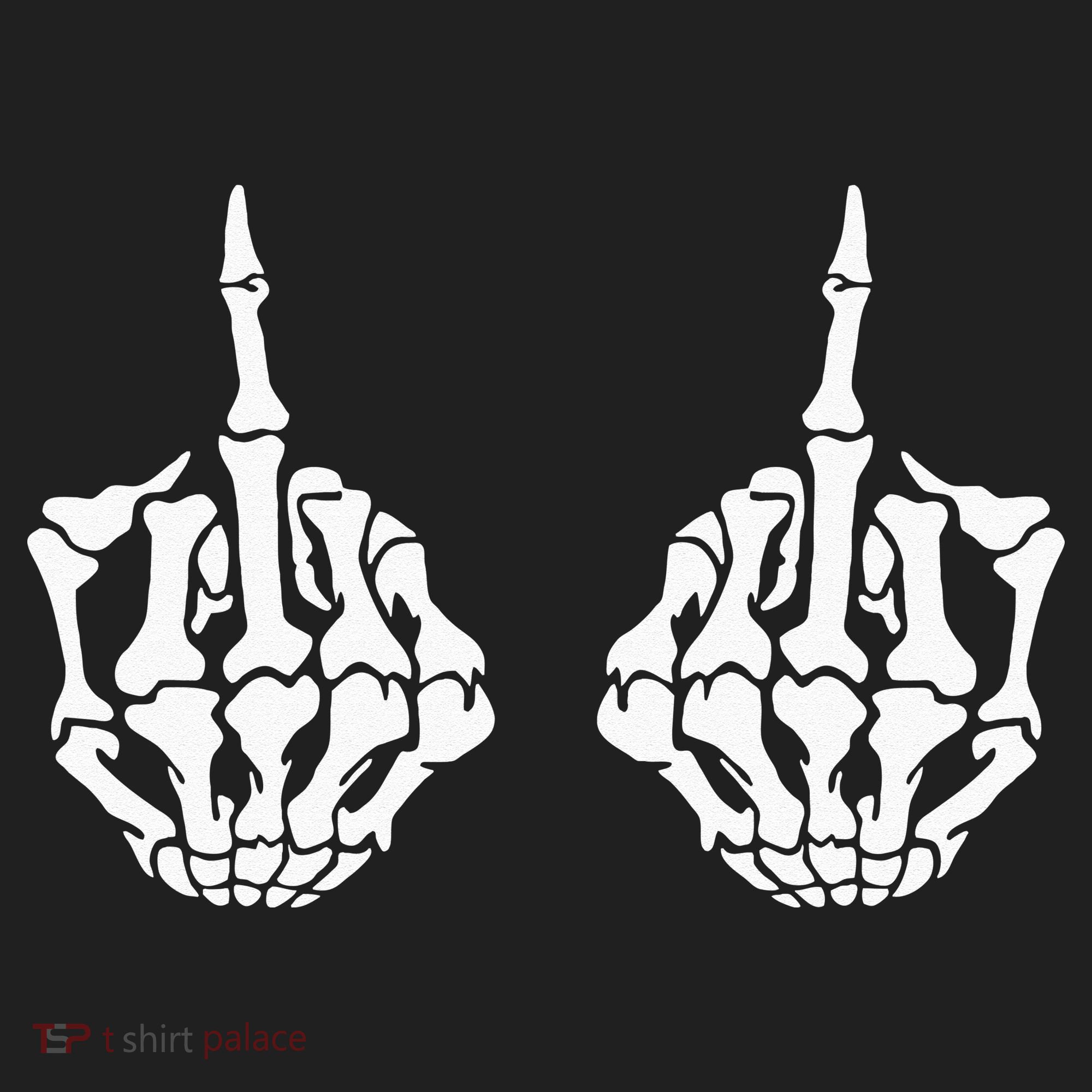 Skeleton Bones Hands Middle Finger Rude Funny Sarcastic Women's Sweatshirt