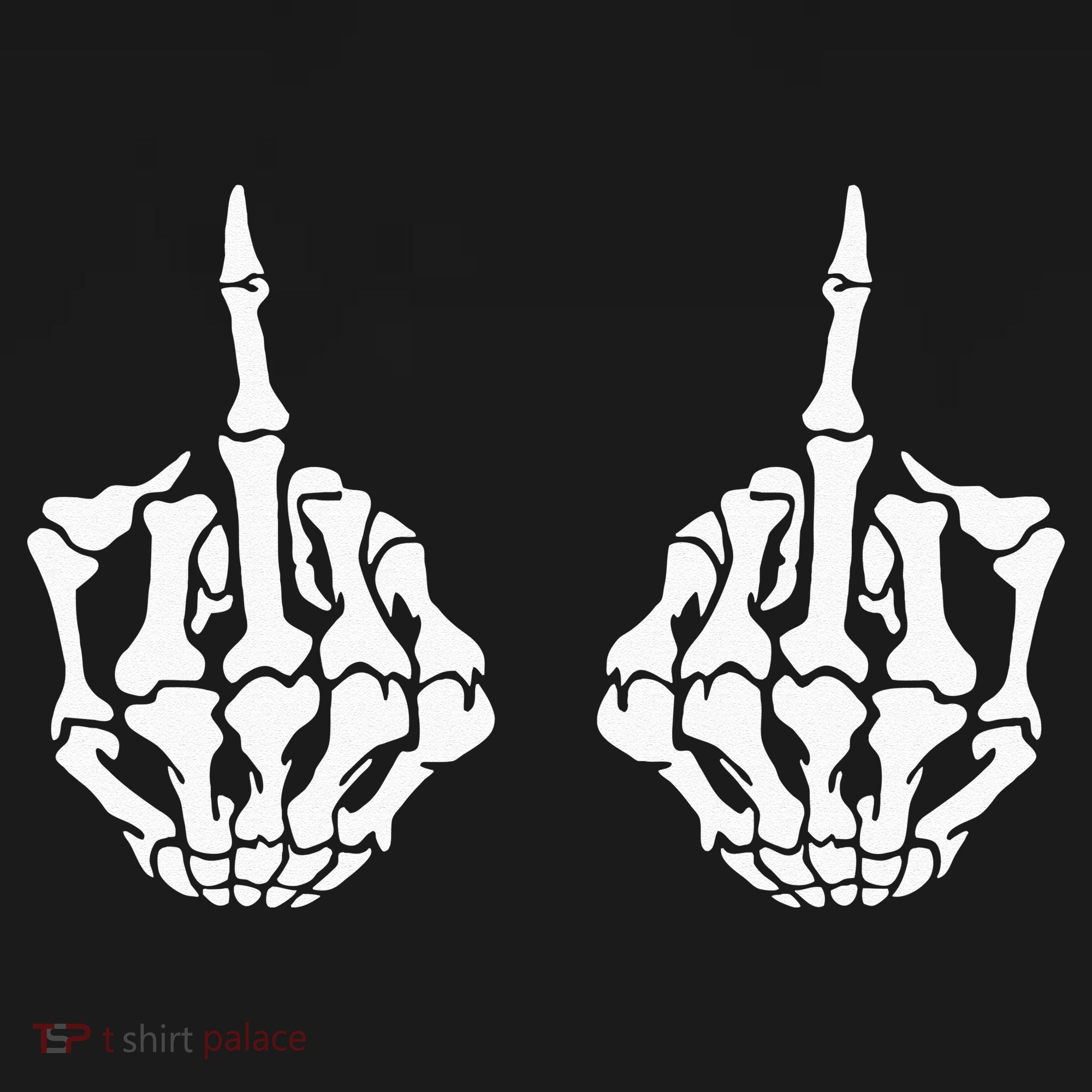 Skeleton Bones Hands Middle Finger Rude Funny Sarcastic Button