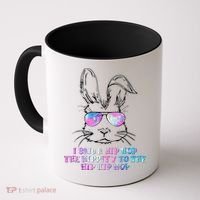 Sunglass Bunny Hip Hop Hippity Galaxy Easter Coffee Mug thumb 0
