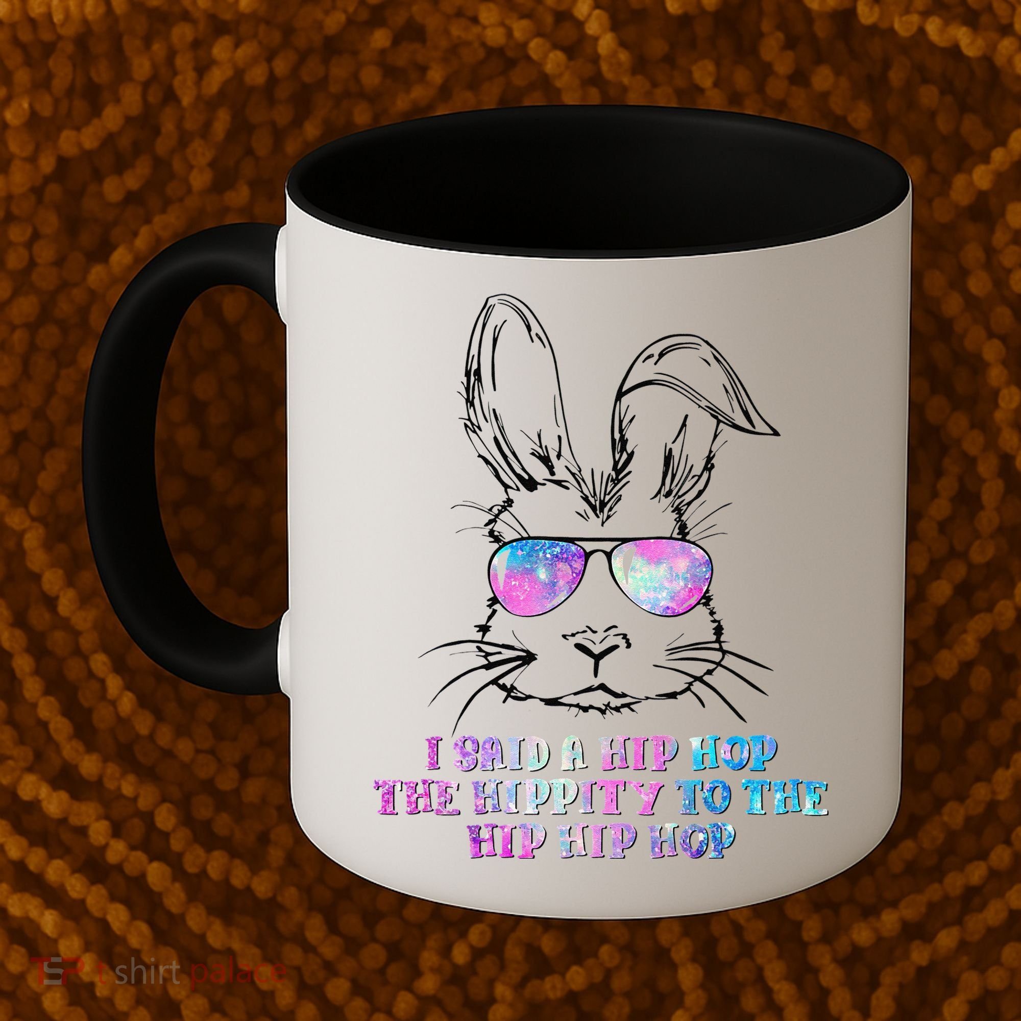 Sunglass Bunny Hip Hop Hippity Galaxy Easter Coffee Mug
