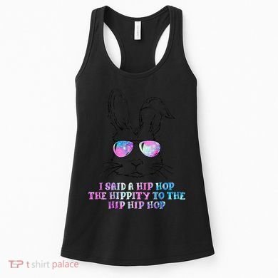 Sunglass Bunny Hip Hop Hippity Galaxy Easter Women's Tank Top