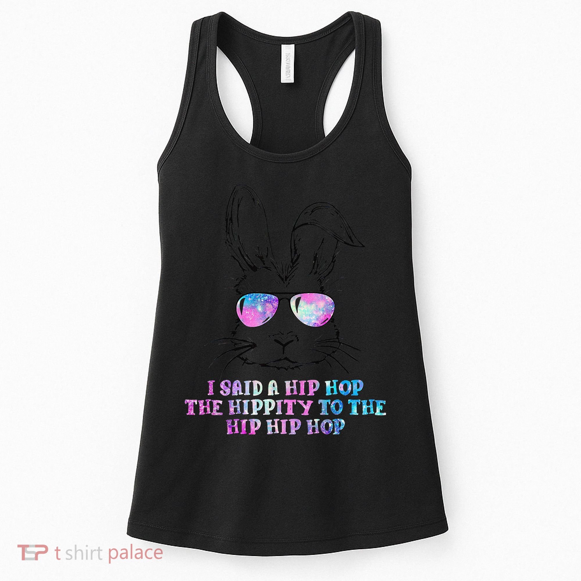 Sunglass Bunny Hip Hop Hippity Galaxy Easter Women's Tank Top