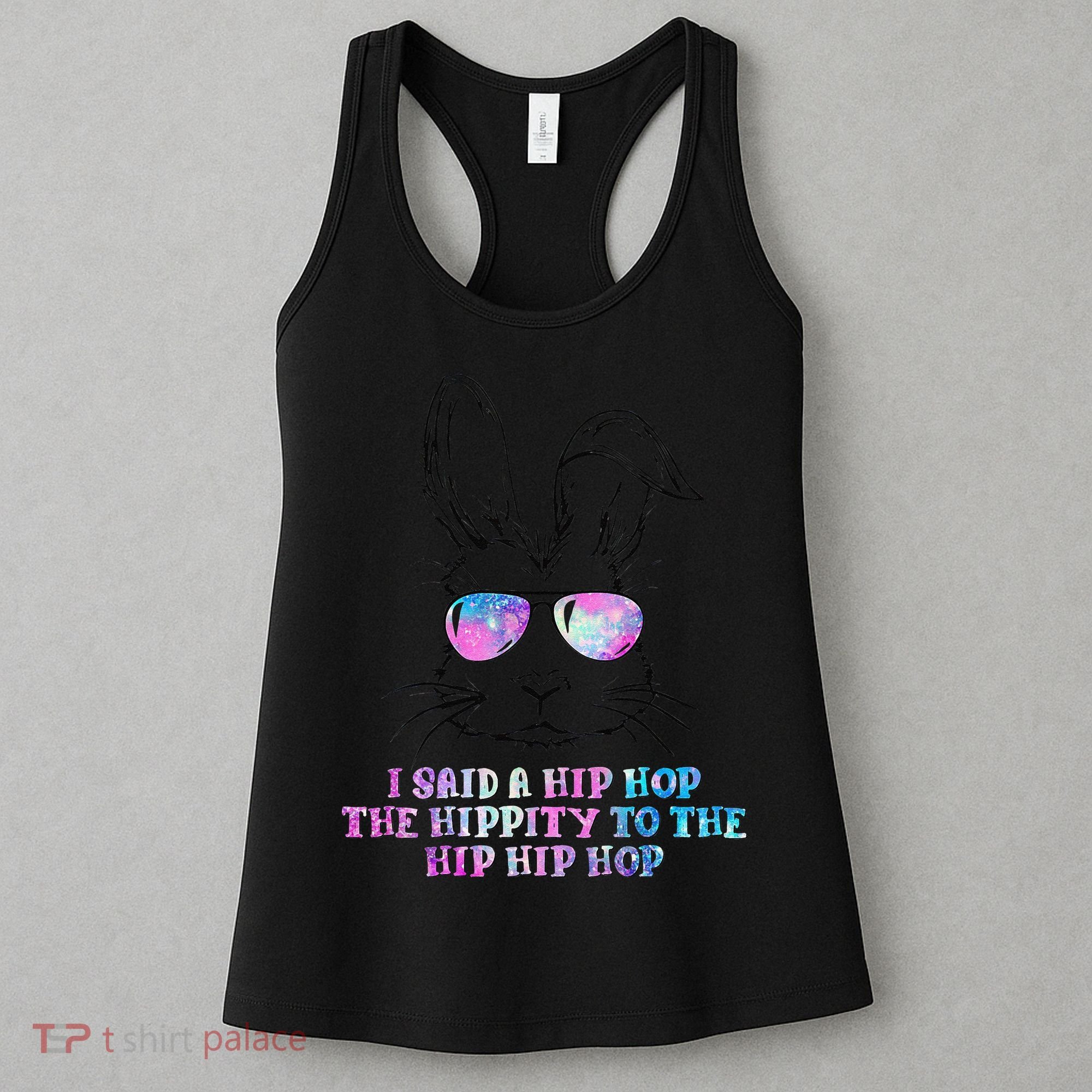 Sunglass Bunny Hip Hop Hippity Galaxy Easter Women's Tank Top