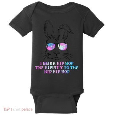 Sunglass Bunny Hip Hop Hippity Galaxy Easter Baby Bodysuit