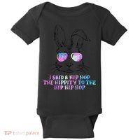 Sunglass Bunny Hip Hop Hippity Galaxy Easter Baby Bodysuit thumb 0