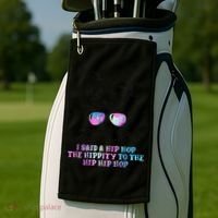 Sunglass Bunny Hip Hop Hippity Galaxy Easter Golf Towel thumb 2